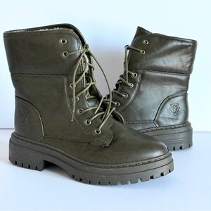 Rock and Candy Women’s Olive Green Combat Boots Size 8